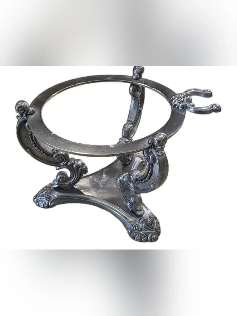 Vintage Godinger Shannon Silver Plated Ornate Ice Bucket Holder Stand